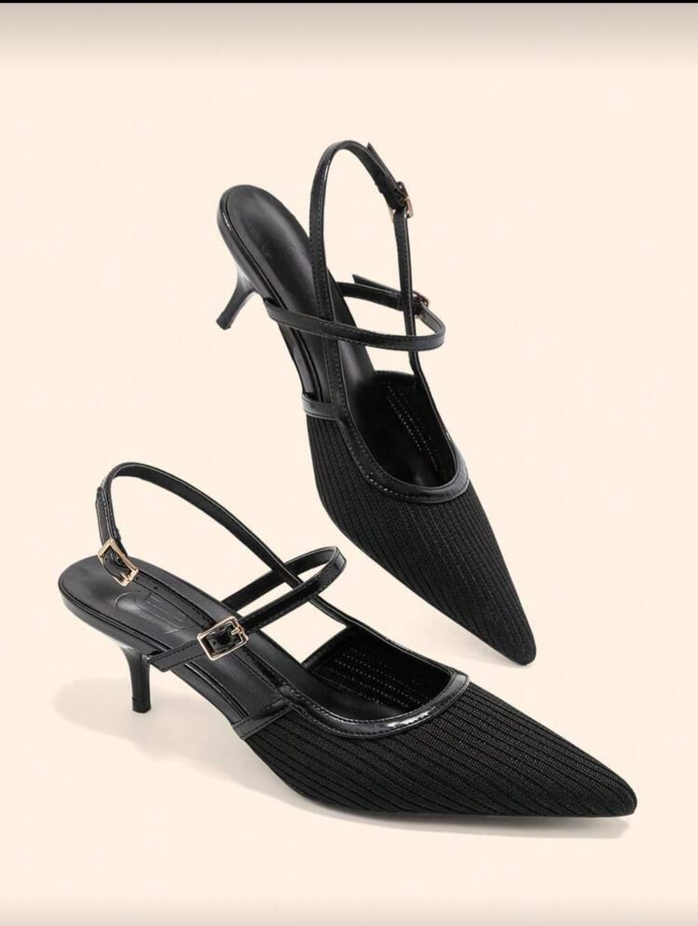 Textured Black Stiletto