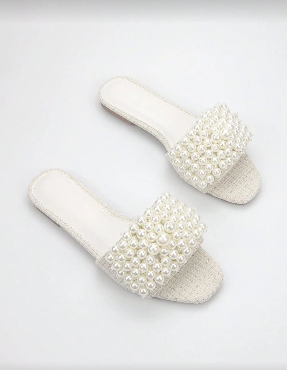 White Pearl Slippers