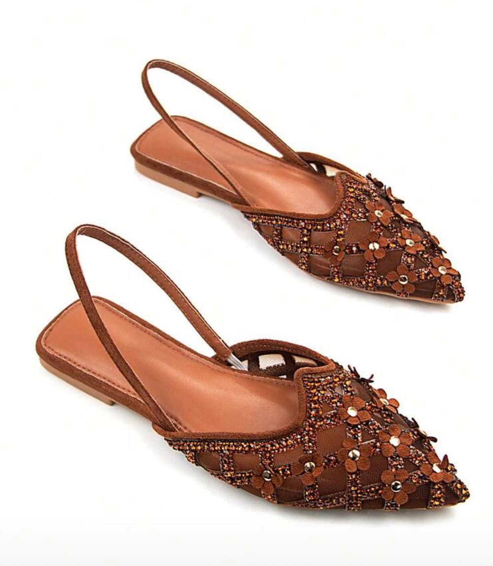 Crystal Embellished Flat